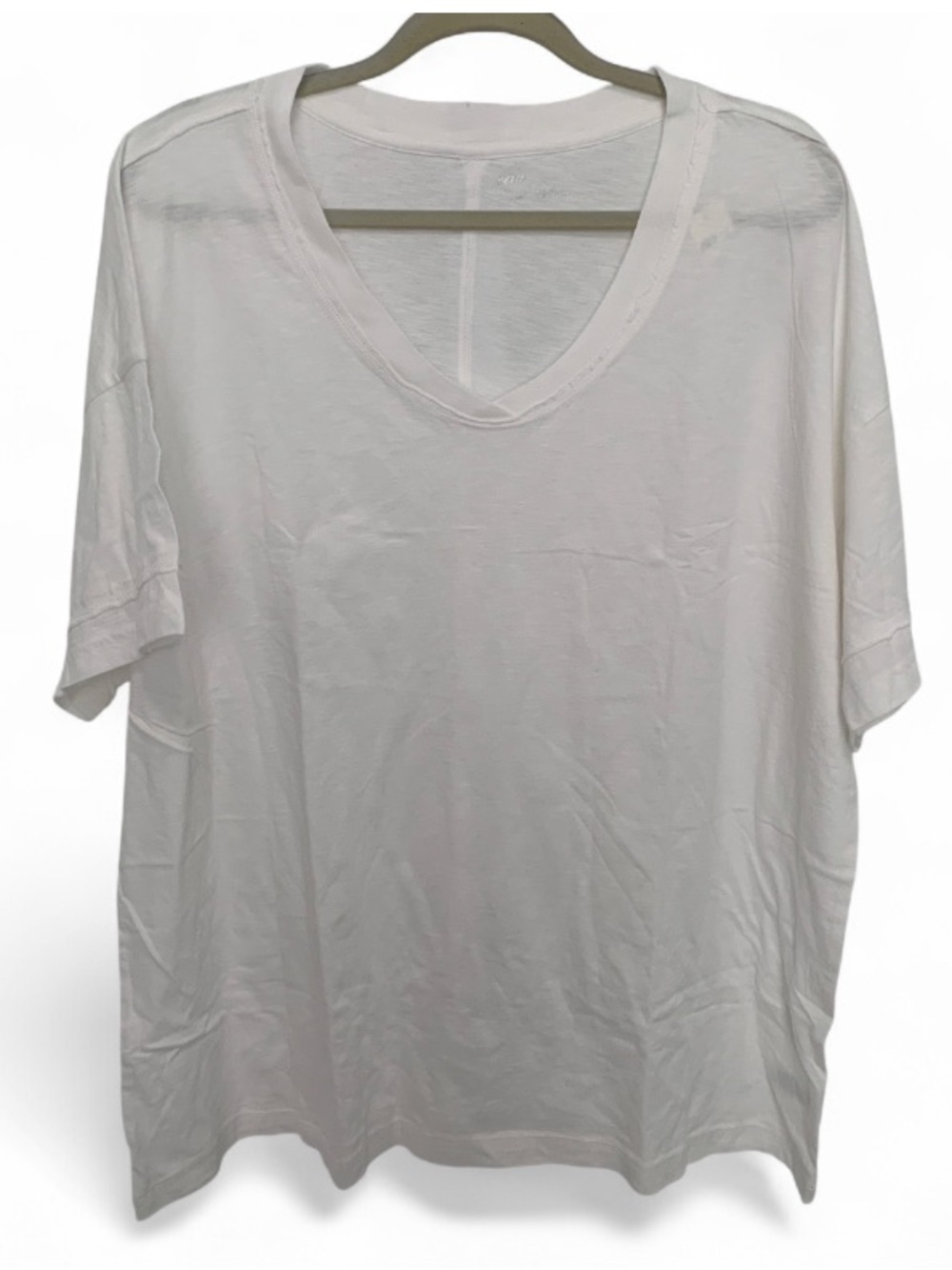 NWT Aerie White Oversized V Neck Short Sleeve Tee Shirt